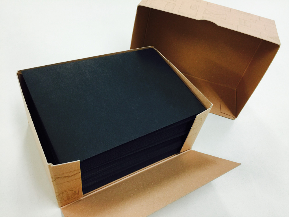 【ハグルマ封筒／洋2カマス封筒コニーカラーブラック】箱がまずかわいいんだもんなー。